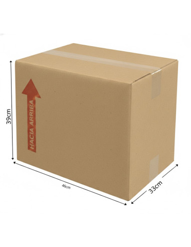 25 Cajas de Cartón Corrugado 46x33x39cm – Formato Multiusos