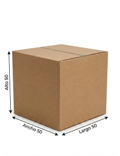 25 Cajas de Cartón Corrugado 50x50x50cm Formato Cúbico