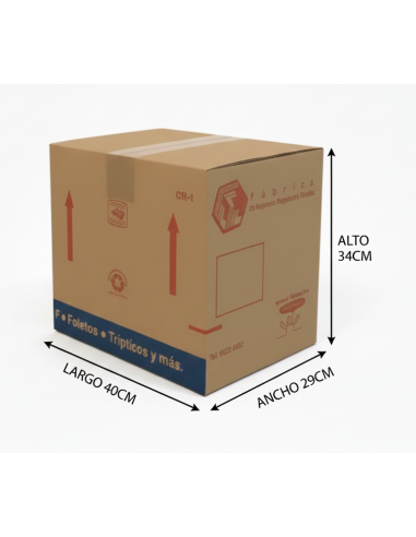 Paquete de 25 Cajas de Cartón Corrugado 40x29x34cm – Formato Multiusos